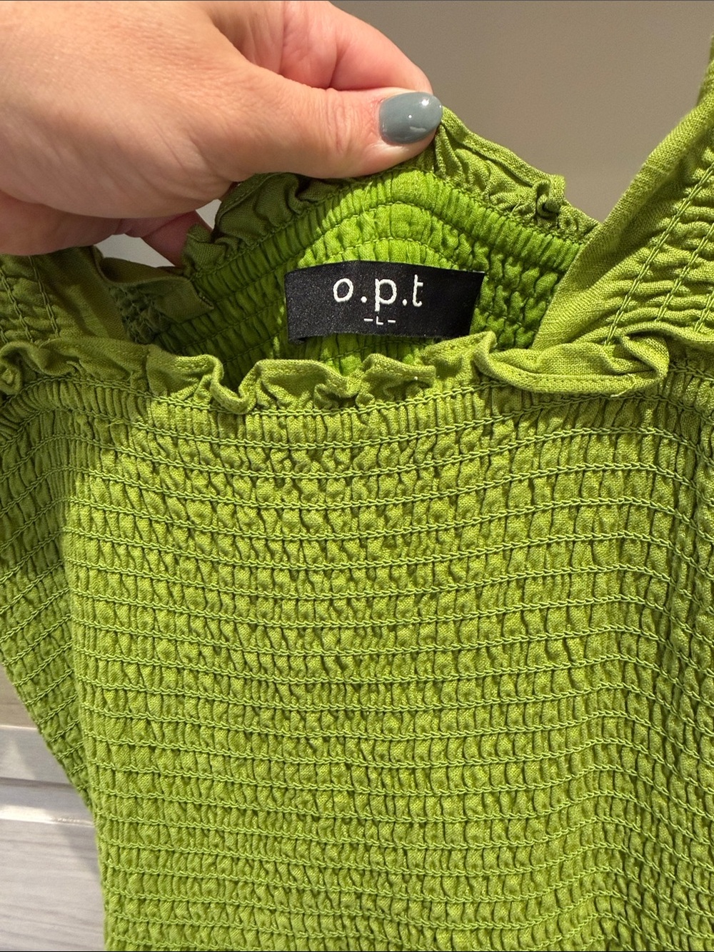 Green Ruffled Tiered Sundress - Picture 4 of 5